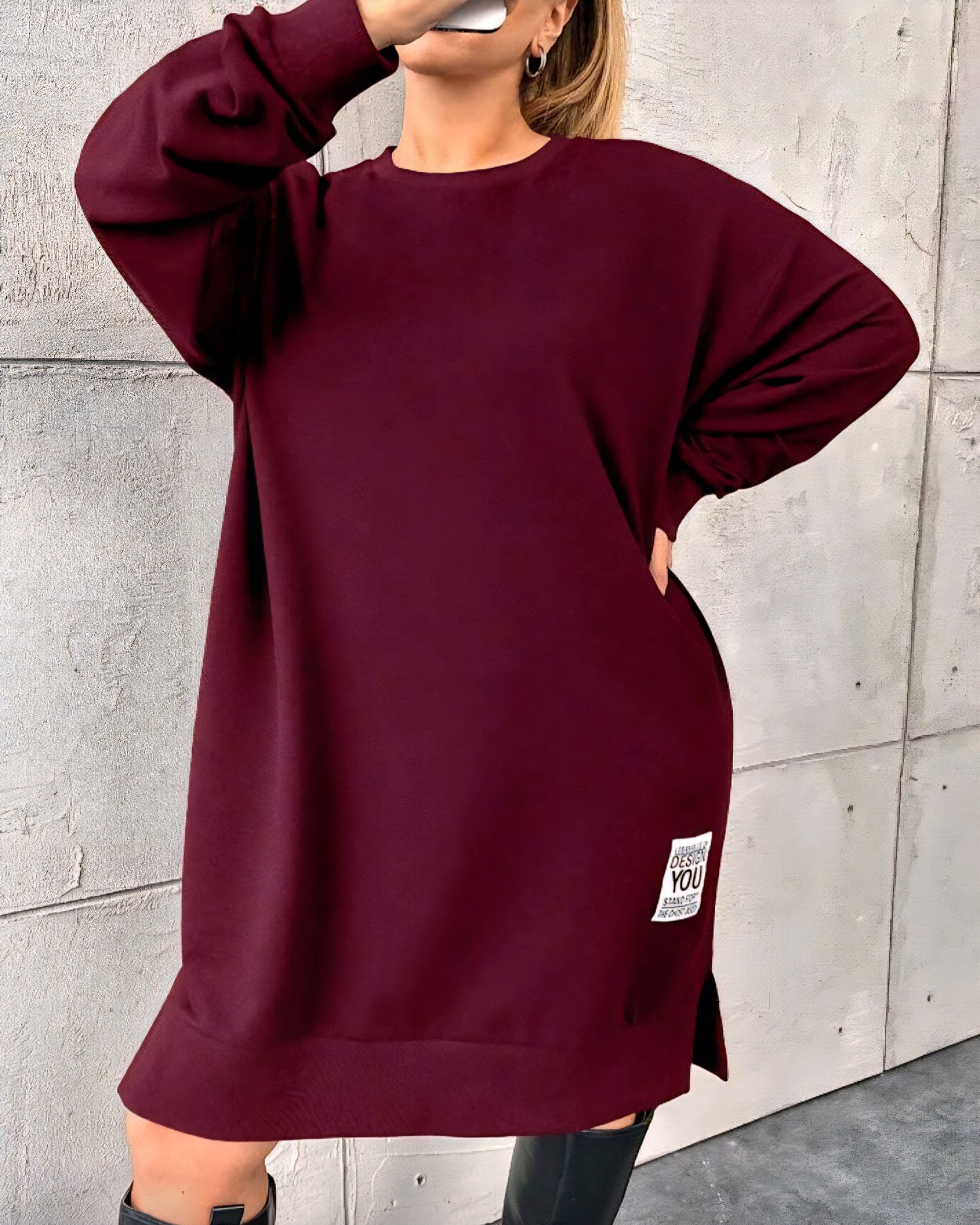 Bavlněné mikinové šaty