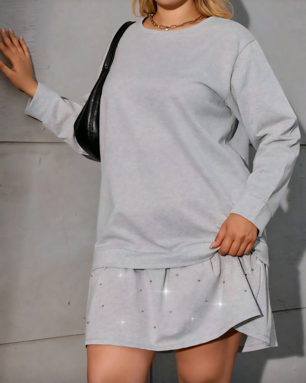 Bavlněné oversize šaty s volánovým lemem