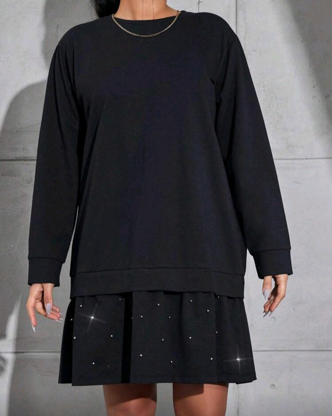 Bavlněné oversize šaty s volánovým lemem