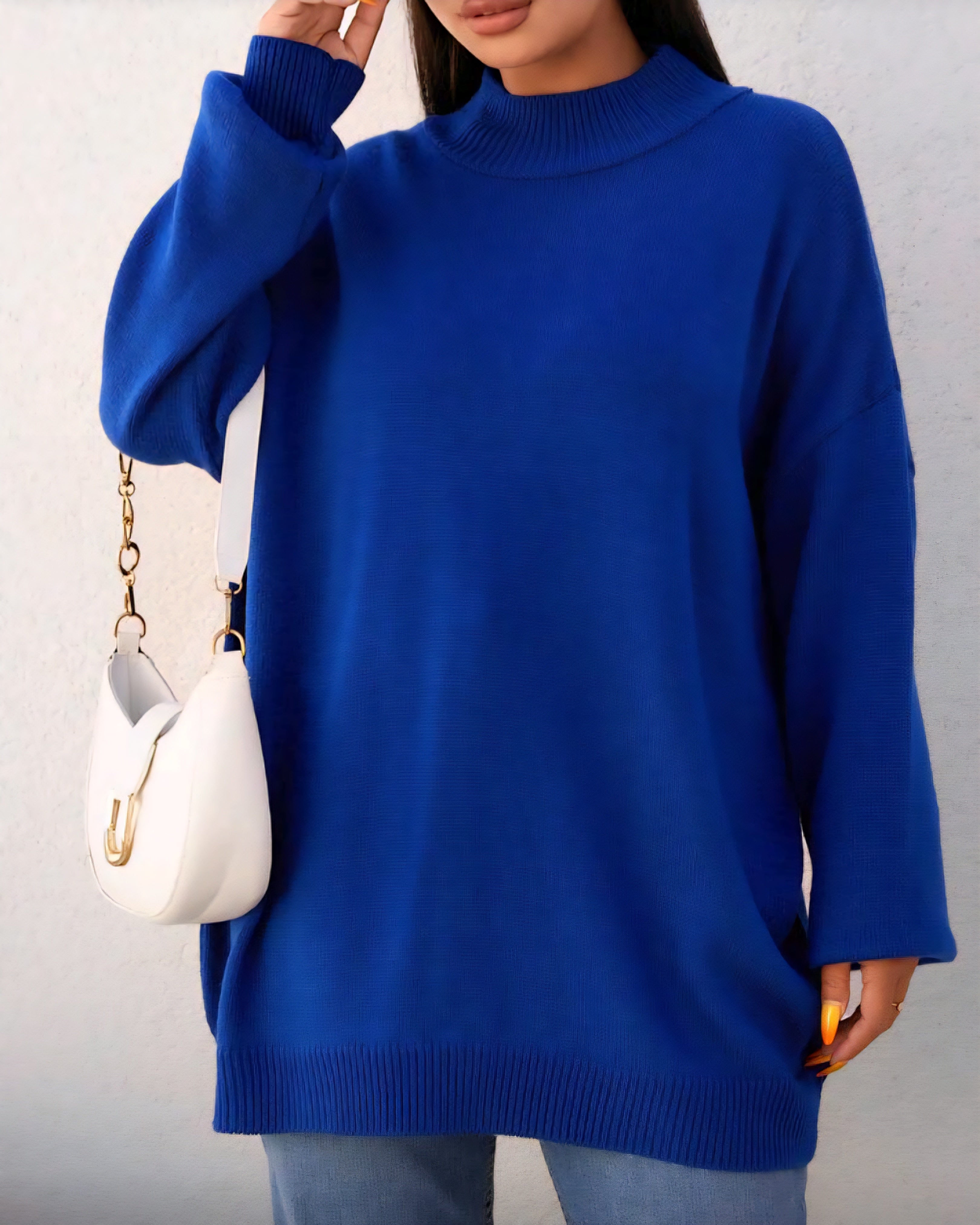 Akrylový pletený svetr