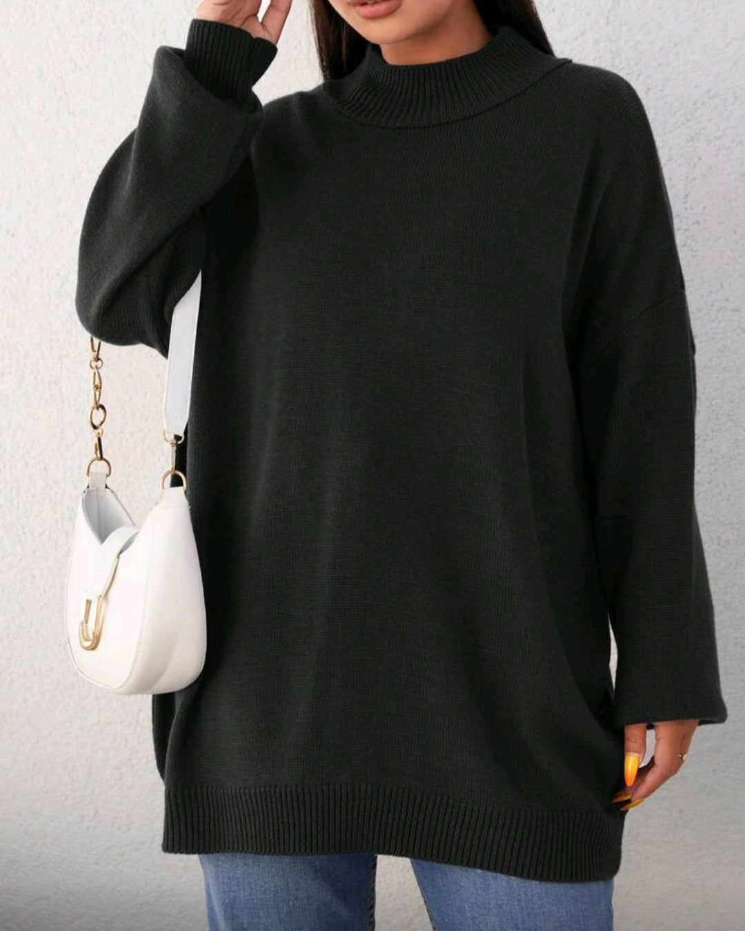 Akrylový pletený svetr