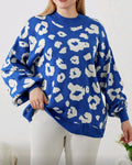 Oversize svetr s leopardím vzorem