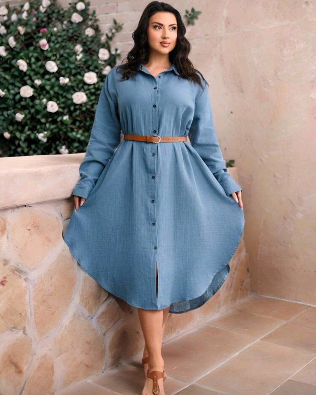 Košilové šaty volného střihu