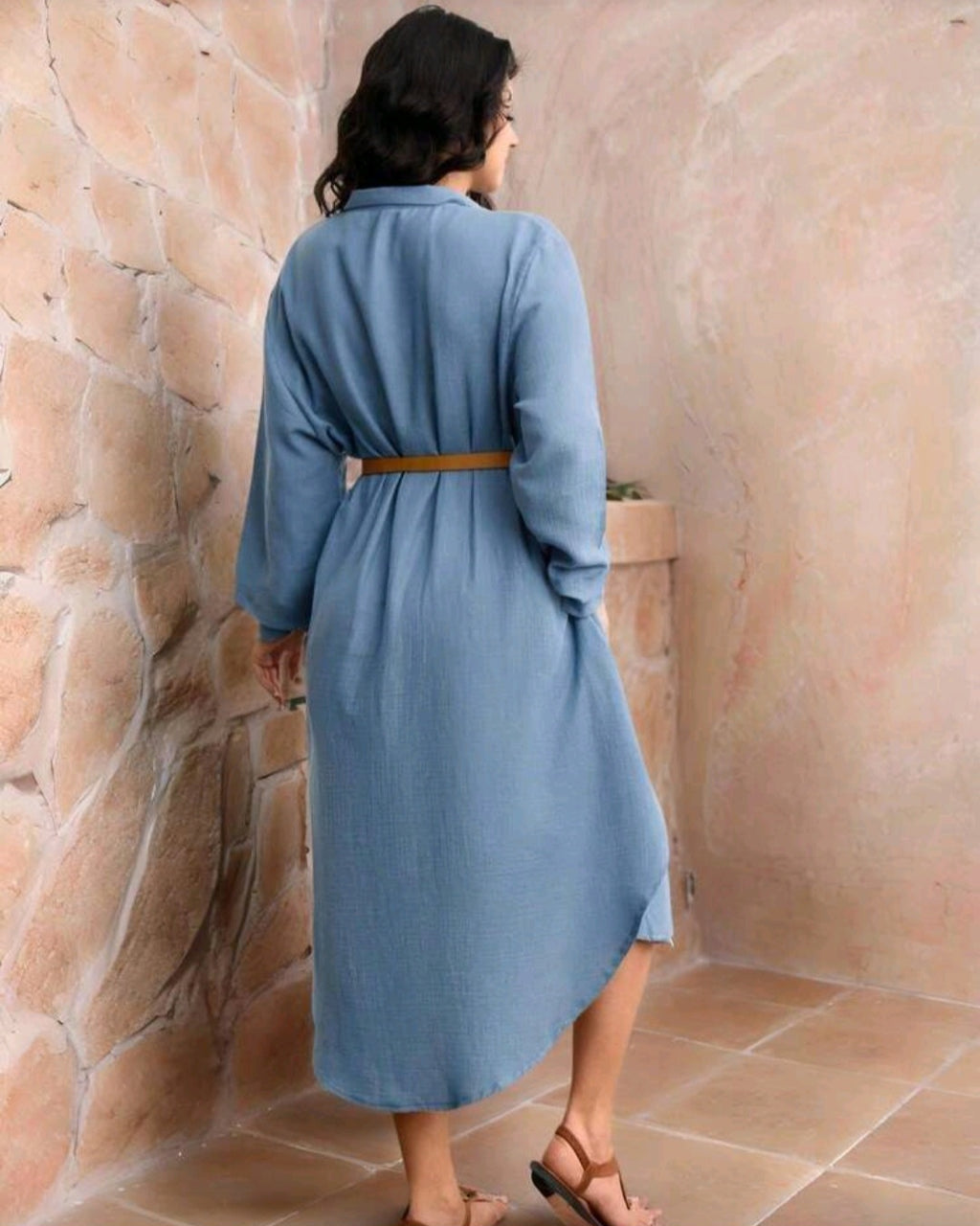 Košilové šaty volného střihu