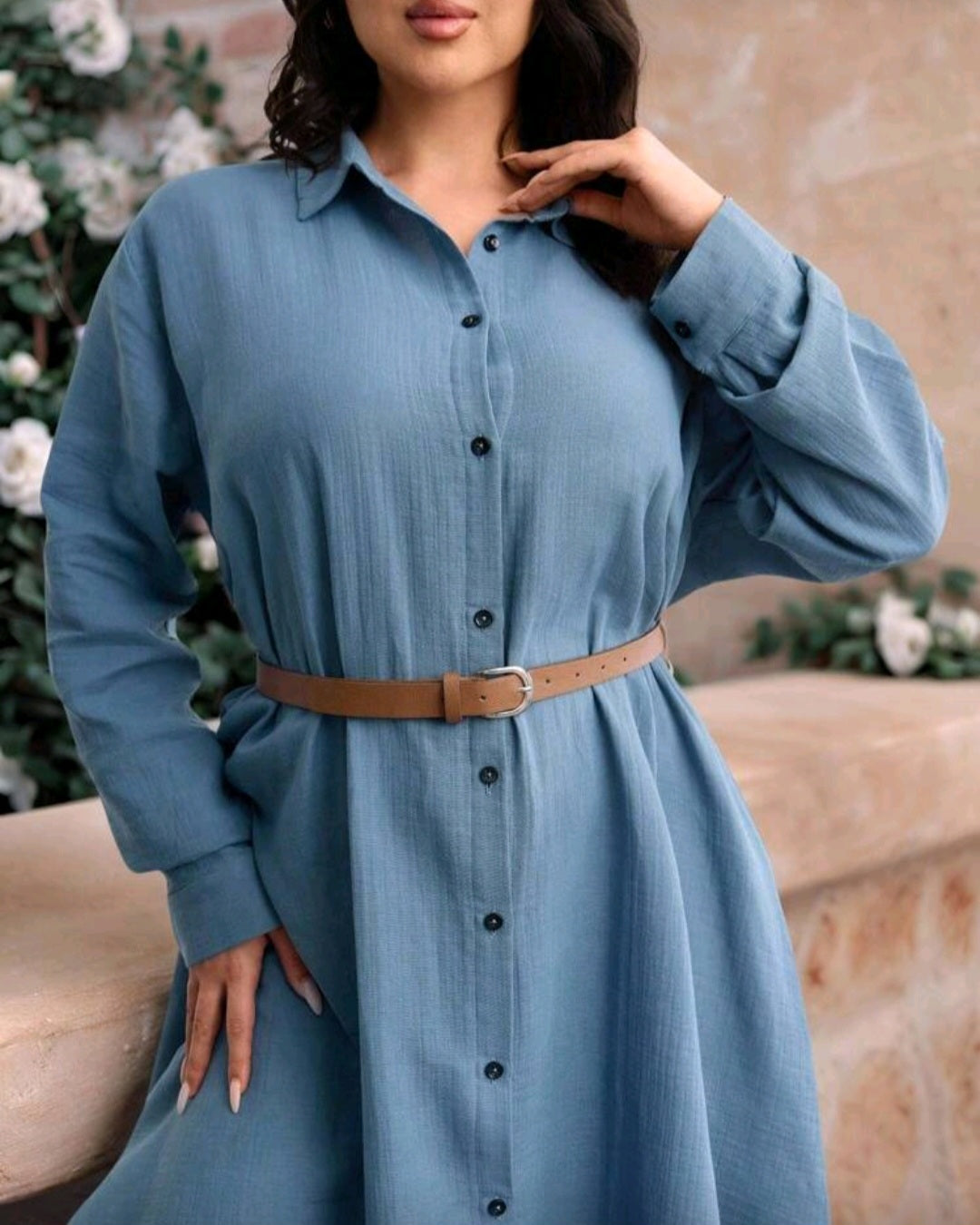 Košilové šaty volného střihu