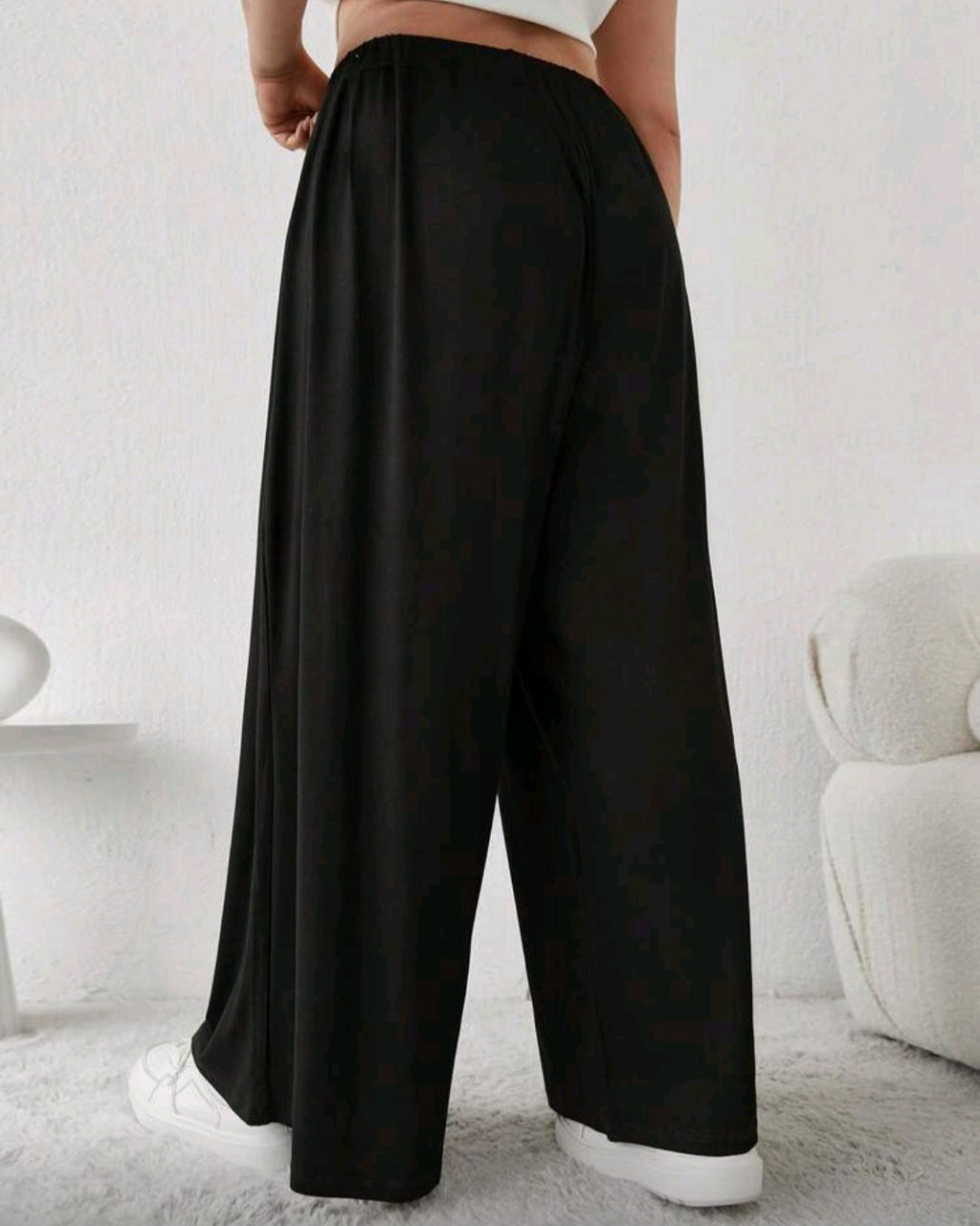 Lehké volné kalhoty s vysokým pasem