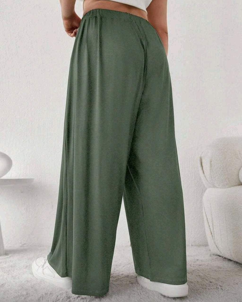 Lehké volné kalhoty s vysokým pasem