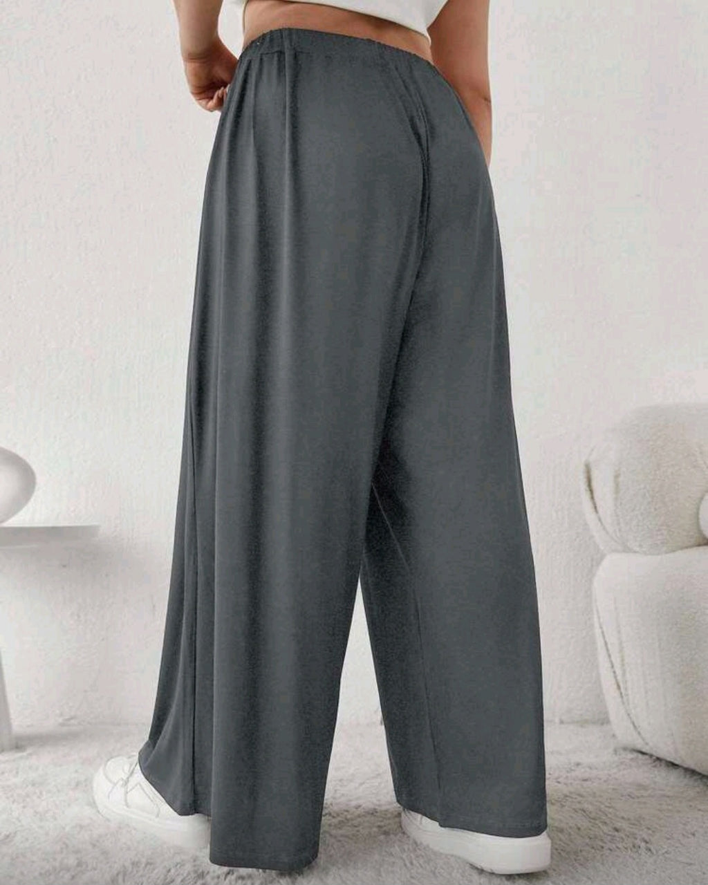 Lehké volné kalhoty s vysokým pasem