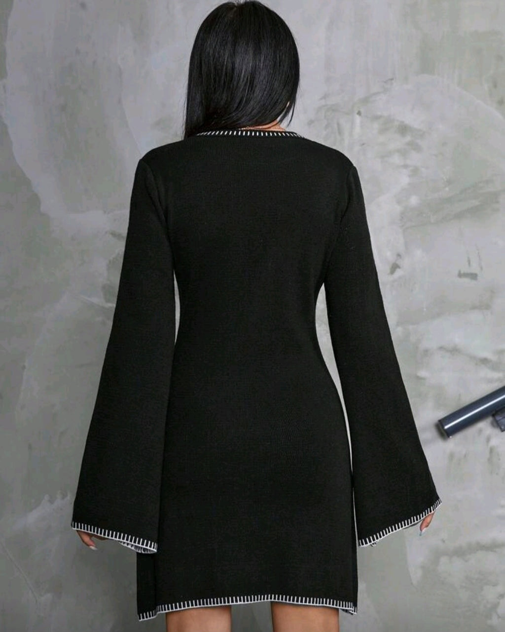 Dámský žebrovaný svetr s dlouhým rukávem