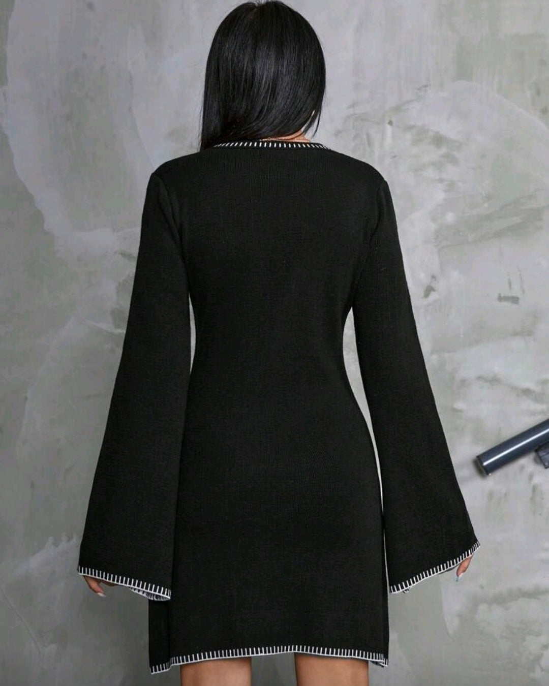 Dámský žebrovaný svetr s dlouhým rukávem