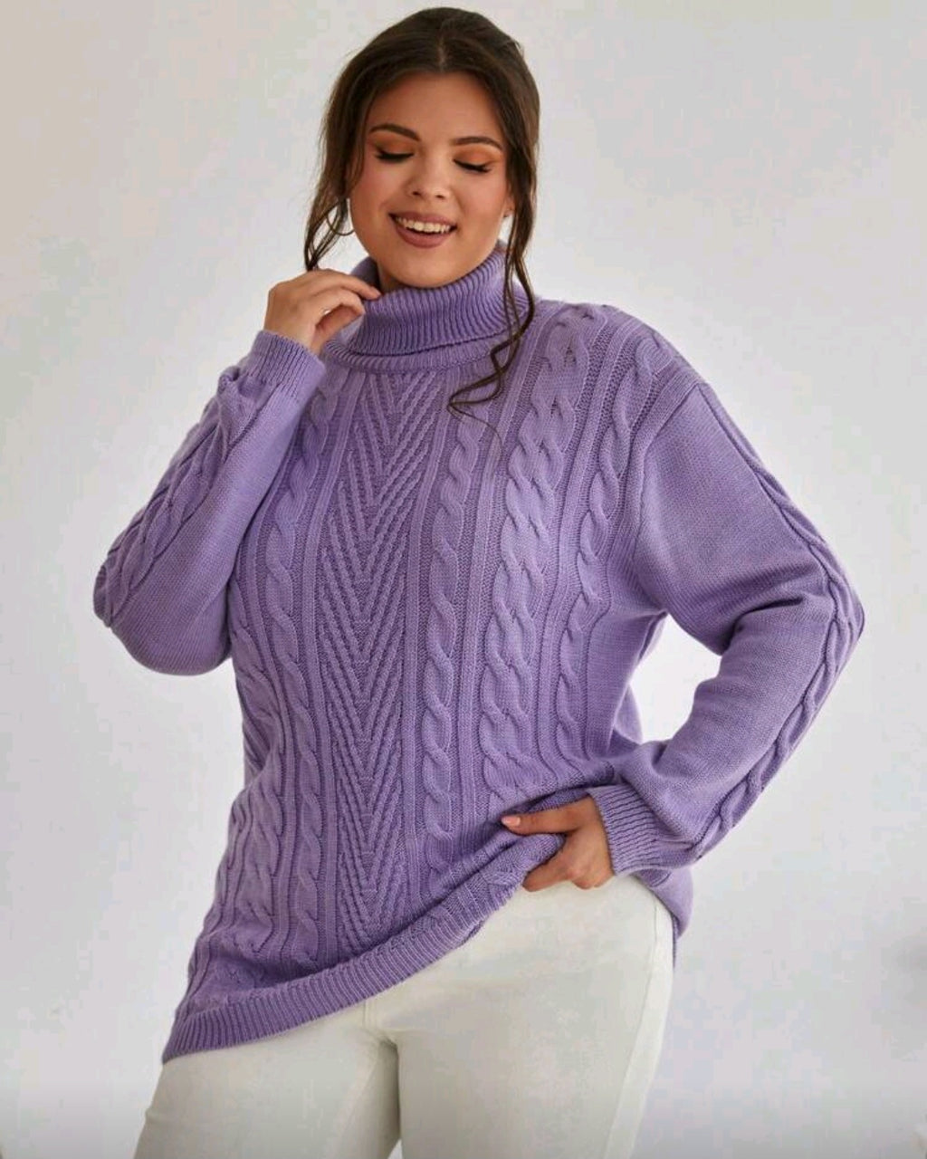 Volný pletený svetr