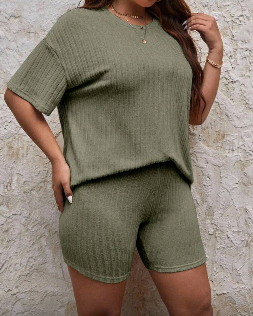 Stylová žebrovaná souprava