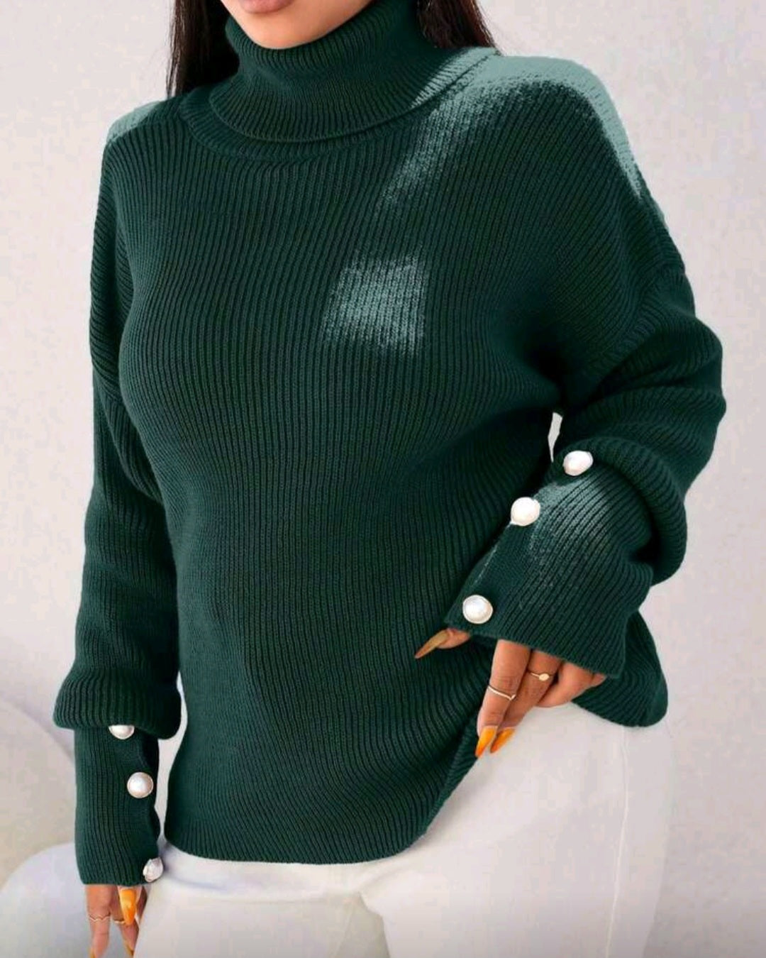 Volný pletený svetr