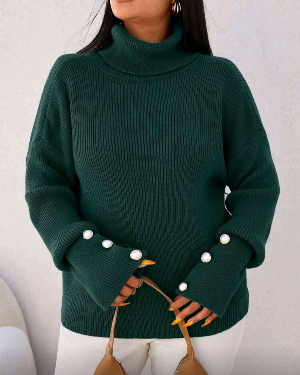 Volný pletený svetr