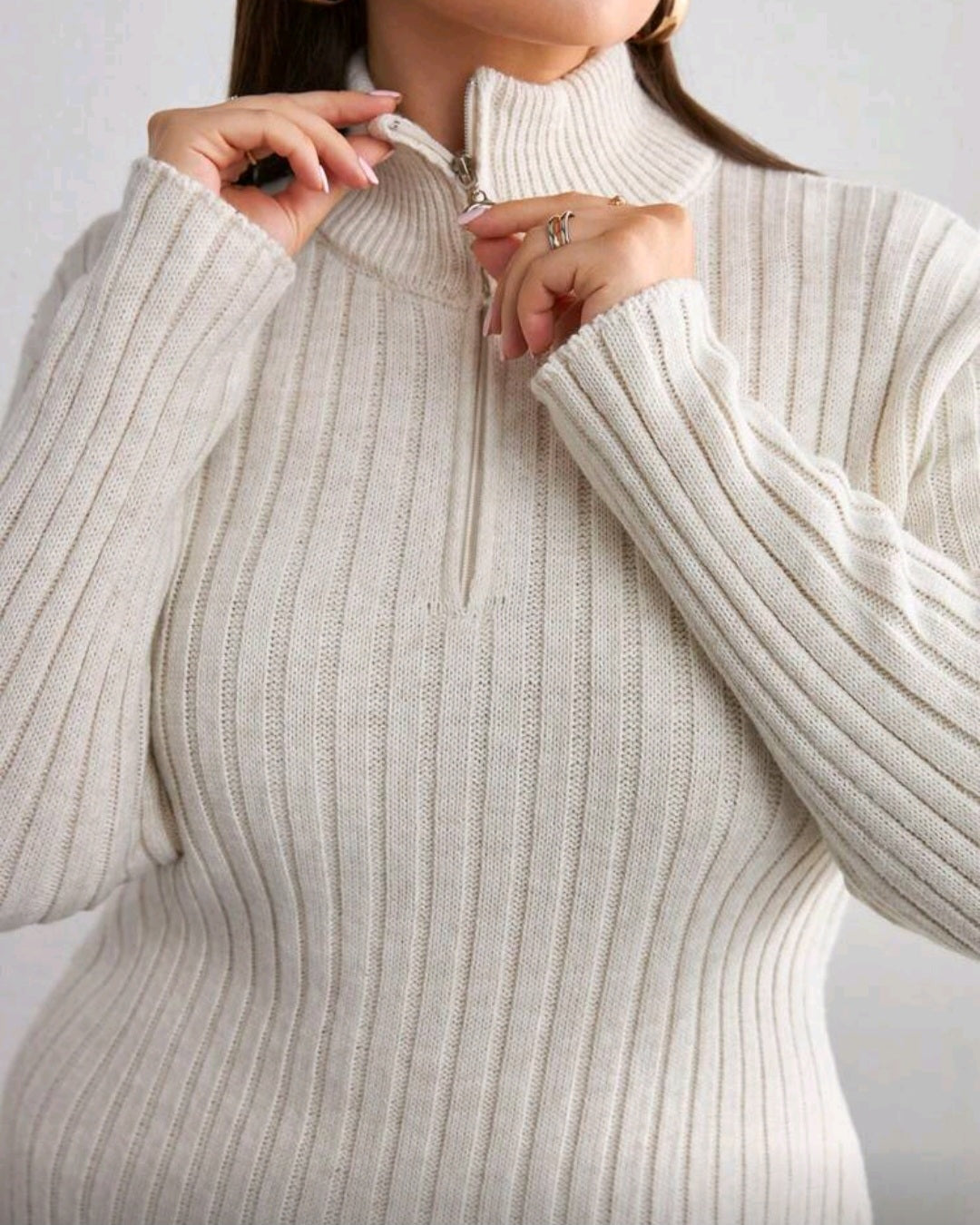 Dámské dlouhé pletené šaty